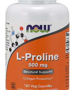 L-Proline 500 мг 120 веге капсули | Now Foods