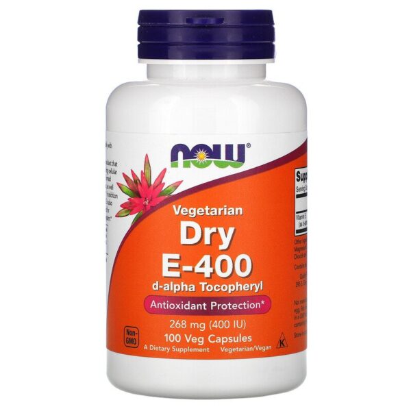 Витамин Е-400 Сух 100 веге капсули | Now Foods