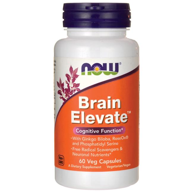 Добавка за Концентрация Brain Elevate веге 60 капсули | Now Foods
