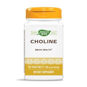 Холин Витамин B4 500 мг 100 веган таблетки | Nature's Way