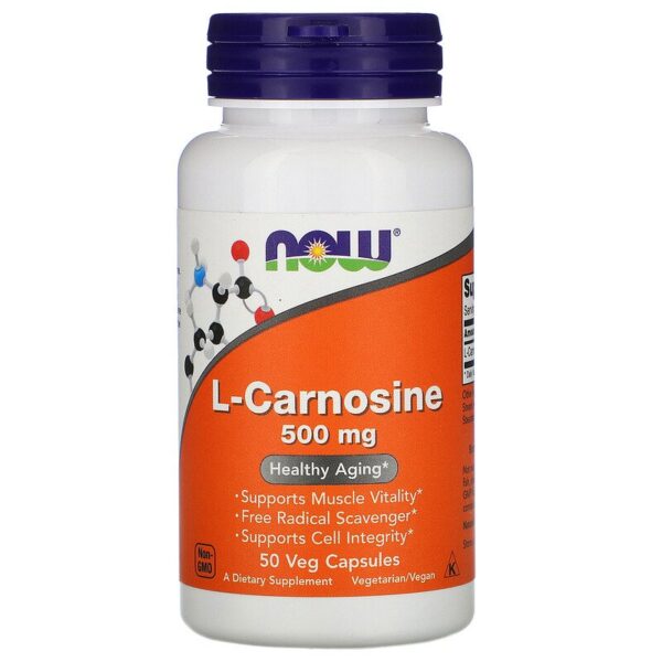 L-Carnosine (Карнозин) 500 мг 50 веге капсули | Now Foods