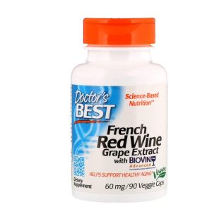 French Red Wine Extract 60 мг 90 веге капсули | Doctor's Best