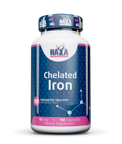 Chelated Iron 15 мг 90 капсули | Haya Labs