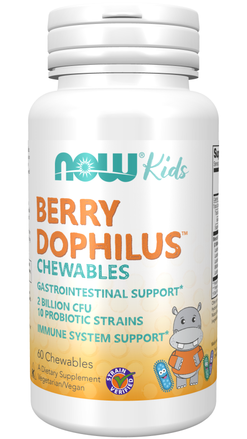 Berry Dophilus 60 дъвчащи таблетки | Now Foods