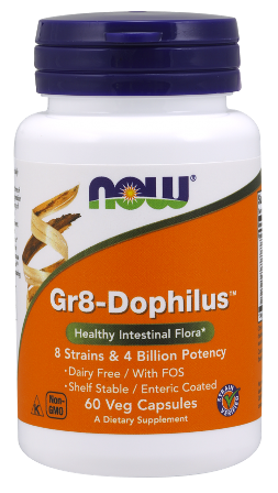 GR8-Dophilus 60 вегетариански капсули | Now Foods