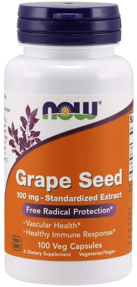 Grape Seed Antioxidant 100 мг 100 вегетариански капсули | Now Foods