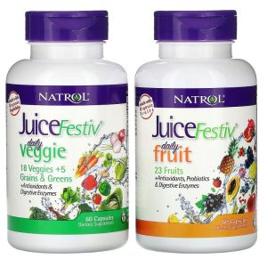 JuiceFestiv (VeggieFestiv + FruitFestiv) 60 + 60 капсули | Natrol