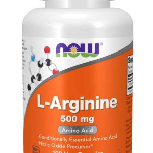 L-Arginine 500 мг 100 веге капсули | Now Foods