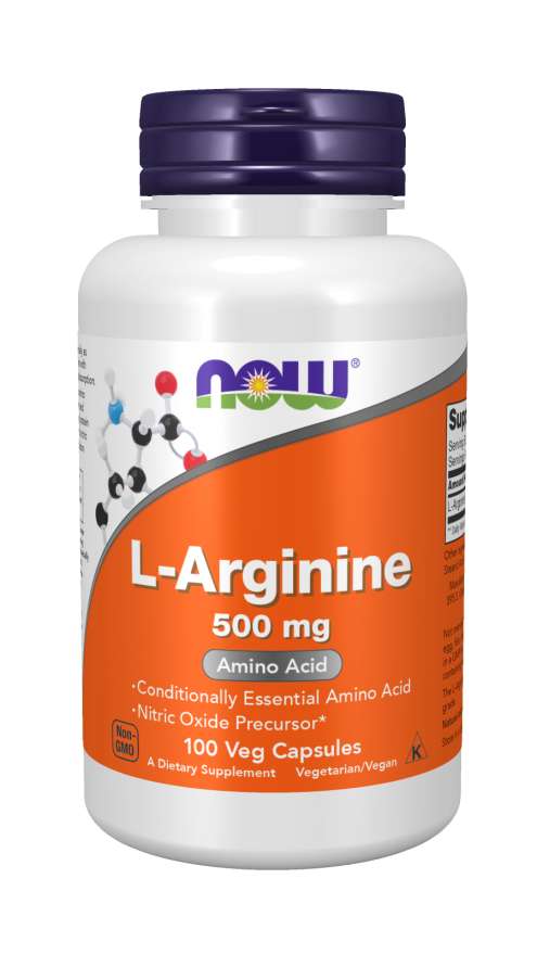 L-Arginine 500 мг 100 веге капсули | Now Foods