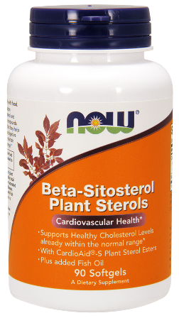 Beta-Sitosterol Plant 90 гел-капсули | Now Foods