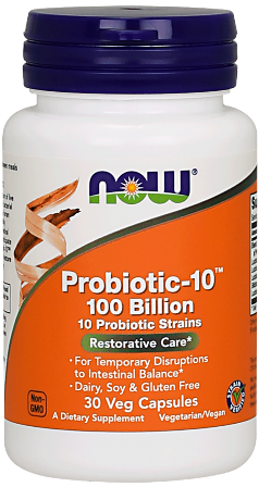 Probiotic-10 100 Billion 30 веге капсули | Now Foods