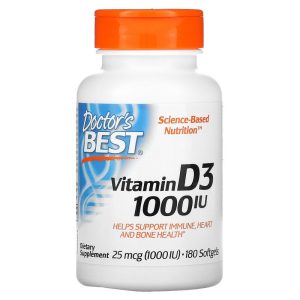 Vitamin D3 1000 IU 180 гел-капсули | Doctor's Best