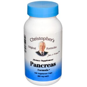 Pancreas Formula 460 mg 100 Veggie Caps Christopher's Original Formulas