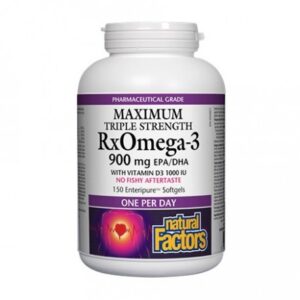 Maximum Triple Strength Rx Omega-3 900 mg 150 Softgels Natural Factors