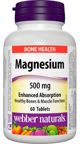 Магнезий 500 мг 60 таблетки | Webber Naturals