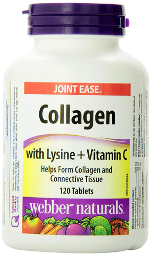 Колаген 500 мг с Л-лизин и Витамин C 120 таблетки | Webber Naturals