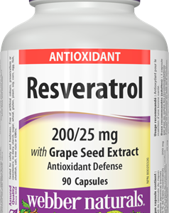 Resveratrol with Grape Seed Extract 225 мг 90 капсули | Webber Naturals