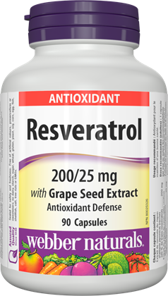 Resveratrol with Grape Seed Extract 225 мг 90 капсули | Webber Naturals