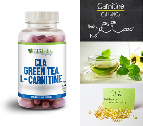 CLA, GREEN TEA, L-CARNITINE 90 capsules от HSLabs на ниска цена съдържа синергично активни естествени съставки, подпомагащи изгаряне на мазнините 