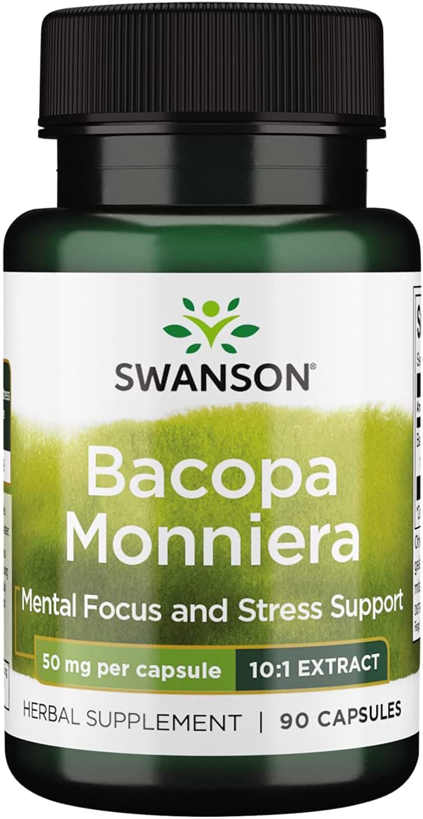 Bacopa Monniera 10:1 Extract 50 мг 90 Капсули | Swanson
