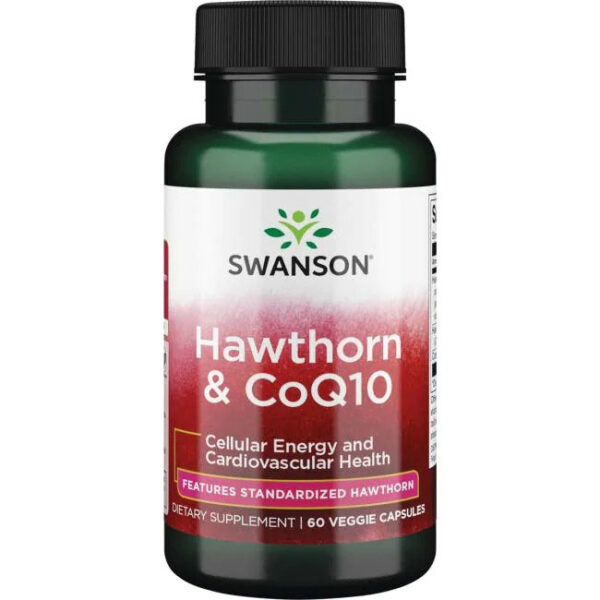 Hawthorn & CoQ10 60 вегетариански капсули | Swanson