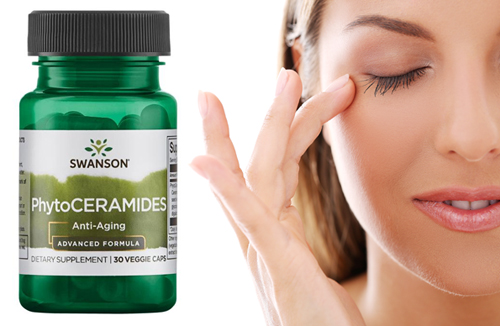 PhytoCERAMIDES Advanced Formula 30 веге капсули на уникална цена от Swanson помага на кожата да е хидратирана, млада и сияйна