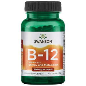 Vitamin B-12 (Cyanocobalamin) 500 мкг 100 Капсули | Swanson