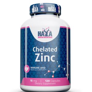 Chelated Zinc 15 мг 120 капсули | Haya Labs
