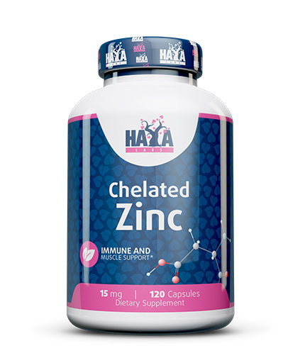 Chelated Zinc 15 мг 120 капсули | Haya Labs