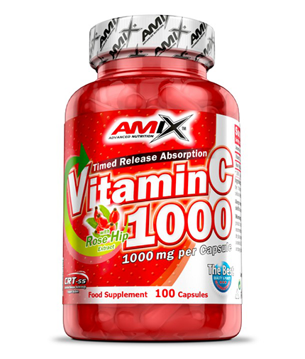Vitamin C with Rose Hip 1000 мг 100 капсули | Amix