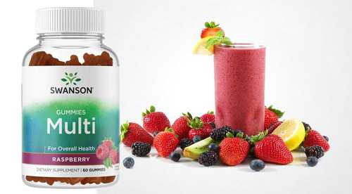 Gummies Multi - Raspberry 60 желирани таблетки на топ цена от Swanson осигурява правилната комбинация от хранителни вещества, помогащи на тялото да компенсира липсата им
