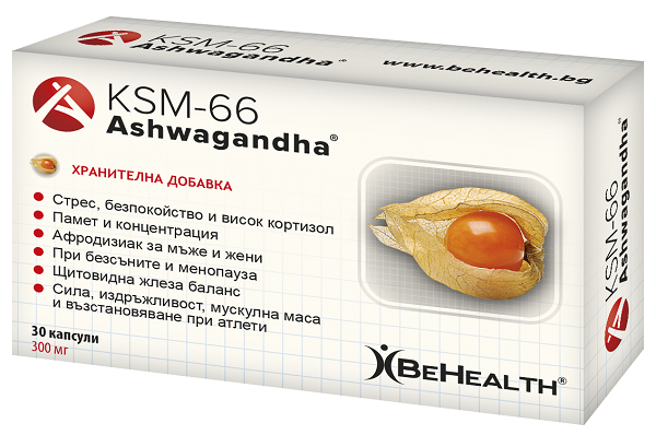 KSM-66 Ashwagandha 300 мг 30 капсули | BeHealth