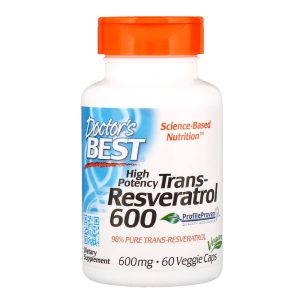 High Potency Trans-Resveratrol 600 мг 60 веге капсули | Doctor's Best