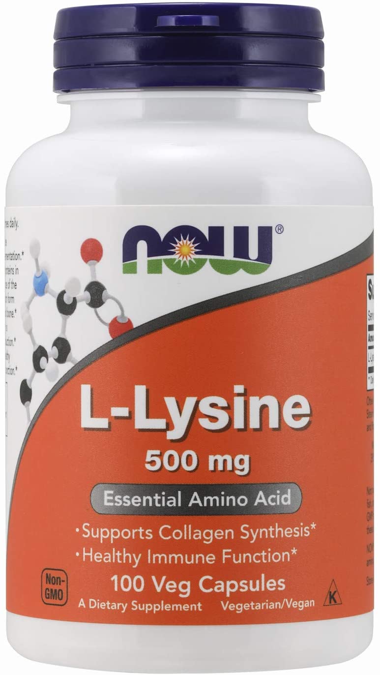 L-Lysine Лизин 500 мг 100 веге капсули | Now Foods