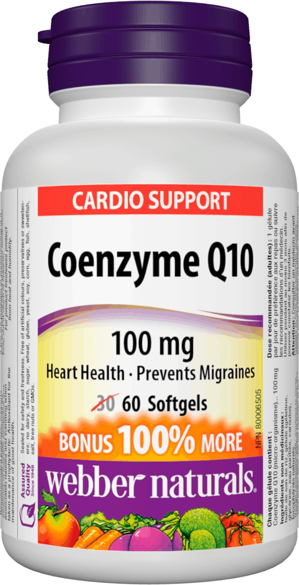 Coenzyme Q10 100 мг 60 гел-капсули | Webber Naturals