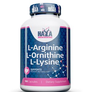 L-Arginine, L-Ornithine, L-Lysine 100 капсули | Haya Labs