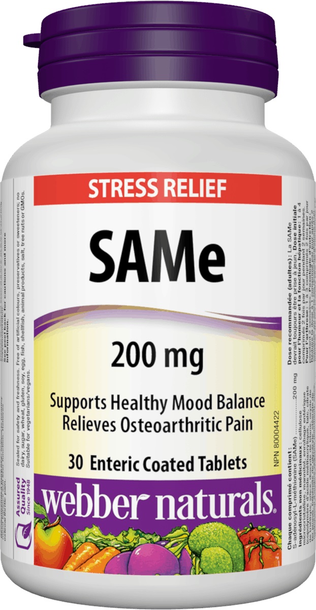 SAMe 200 мг 30 ентерични таблетки | Webber Naturals