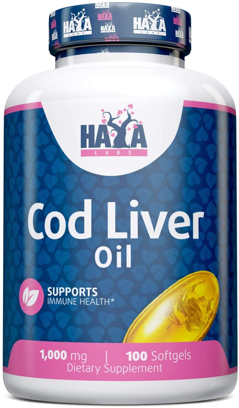 Cod Liver Oil 1000 мг 100 гел-капсули | Haya Labs