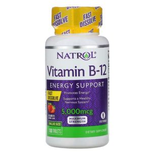 Maximum Strength Vitamin B-12 5000 мкг 100 таблетки | Natrol