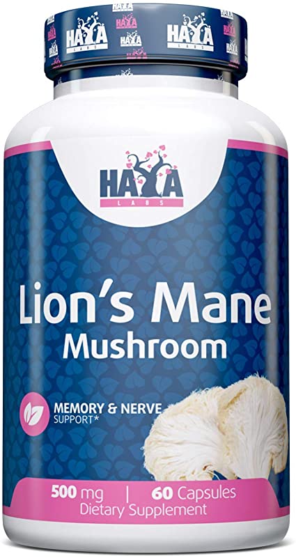 Lion's Mane Mushroom 500 мг 60 капсули | Haya Labs