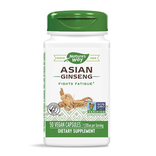 Asian Ginseng 560 мг 50 веган капсули | Nature's Way