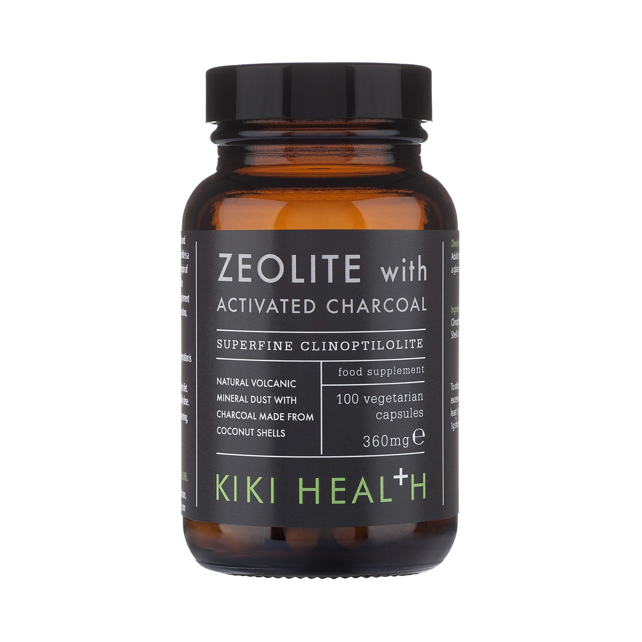 Zeolite (Зеолит) with Activated Charcoal 360 мг 100 капсули | Kiki Health
