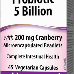 Probiotic 5 млрд. CFU с червена боровинка 45 капсули | Webber Naturals