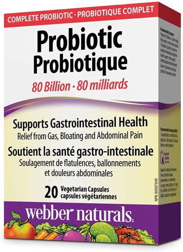 Probiotic 80 млрд. живи бактерии 20 веге капсули | Webber Naturals