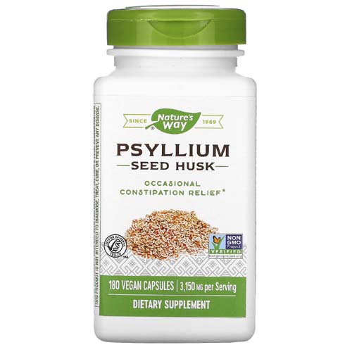 Psyllium Seed Husk 525 мг 180 веган капсули | Nature's Way