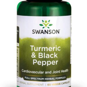 Turmeric & Black Pepper 60 вегетариански капсули | Swanson