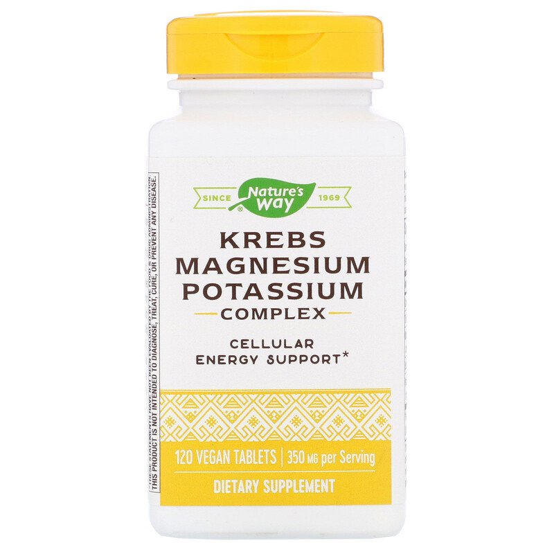 Krebs Magnesium Potassium Complex 120 веган таблетки | Nature's Way