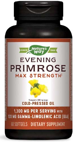 Evening Primrose Max Strength 1300 мг 60 гел-капсули | Nature's Way