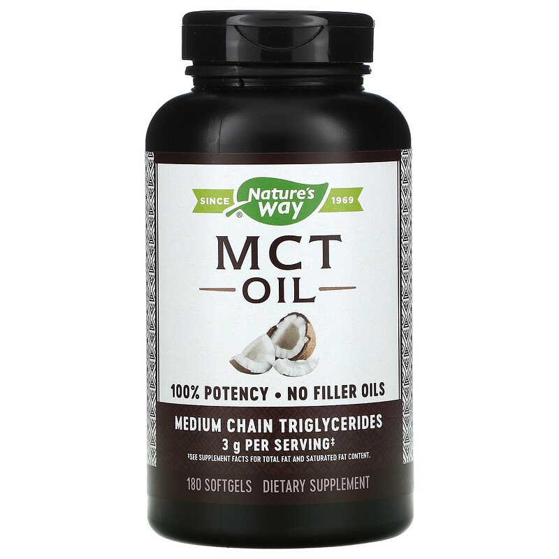 MCT Oil 1000 мг 180 гел-капсули | Nature's Way