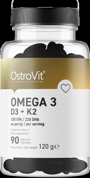Omega 3 D3+K2 90 капсули | OstroVit